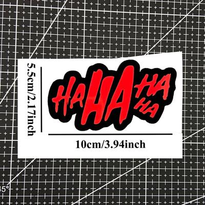 1 Stück HAHA Motorradaufkleber Wasserdicht für DIY Motorrad Kraftstofftank Helm Frontverkleidung Gabel Rennrad Universal Vinyl Aufkleber