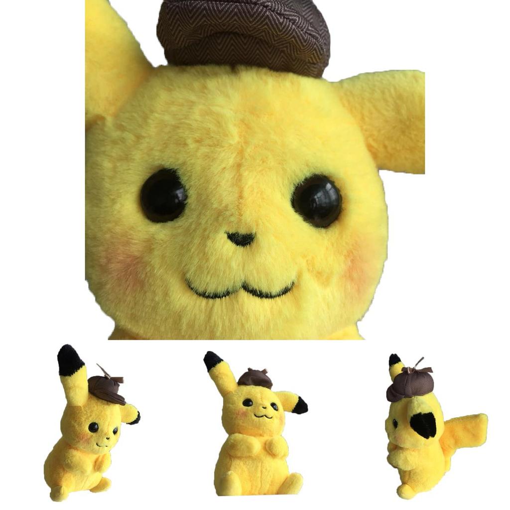 New Movie Pokemon Pikachu Detective Toy Soft Plush Figure Ideal Kids Gift