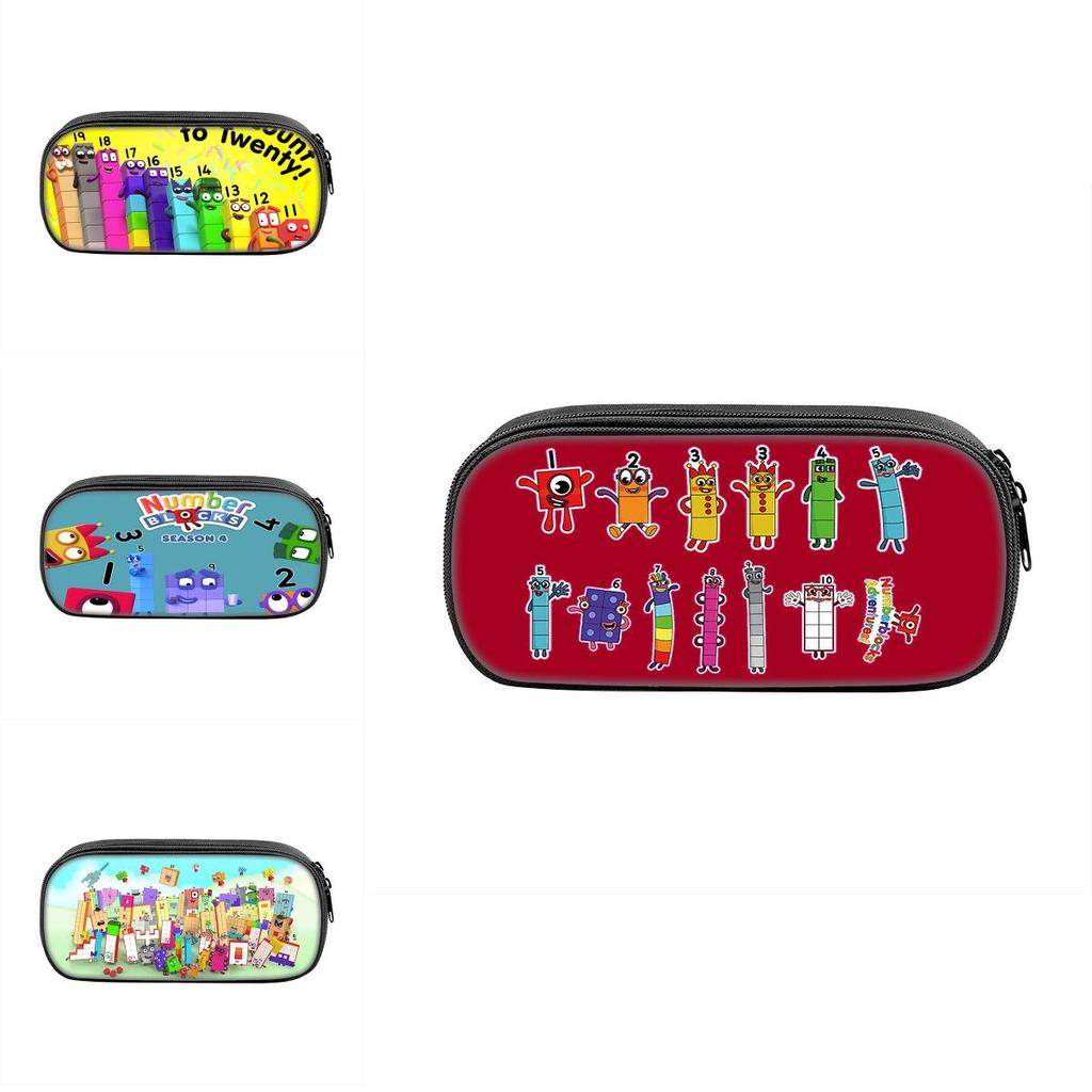 Numberblocks Pencil Case With Large Capacity Nylon Storage Bag For Students And Kids