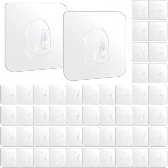 Self Adhesive Hooks,Extra Strong Sticky Hooks for Hanging,Heavy Duty Stick On Hooks,Wall Mounted Hooks for Bathroom,Kitchen,Closet,Office,Hanging