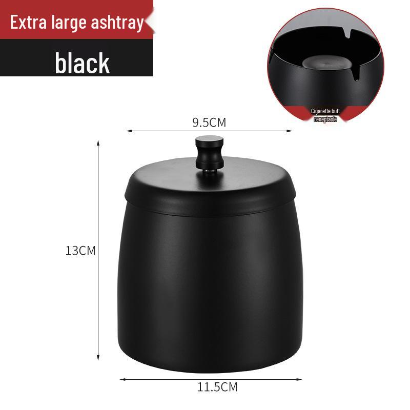 Thickened Stainless Steel Ashtray with Lid for Home, Cafe, or Hotel