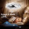 Acrylic Ceiling Fan With Led Light For Living Room Bedroom Home Chandelier Modern Led Ceiling Fan Lamp Decor Lighting