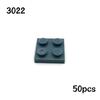 50PCS MOC Assemble Particles 3022 Thin Plate 2x2 Dots Building Blocks 2*2 Figures Bricks DIY Educational Creative Toy for Kids