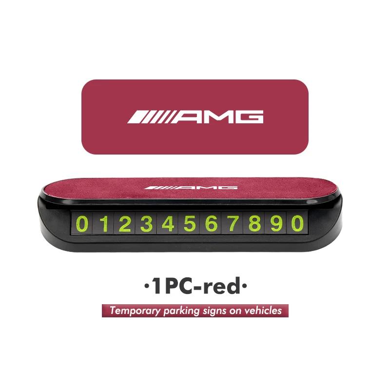 

For Mercedes Benz Car Phone Number Plate Adjustable Temporary Parking Supplies AMG C180 C300 W124 W176 W177 C200 C260 GLC CLE