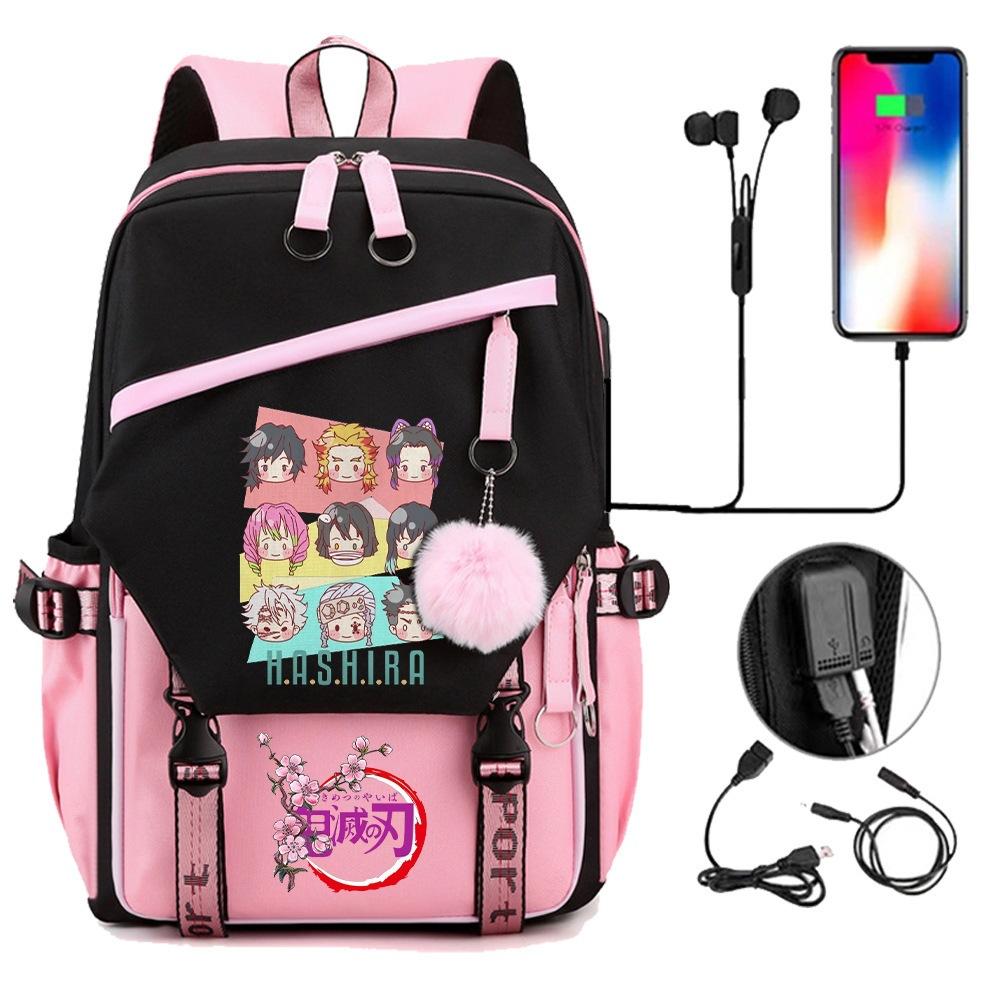 Ghost Exterminating Blade Riman Printing High Value Campus School Bag University And Middle School Student Backpack 0711