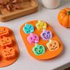 Pumpkin Chocolate Mold Fall Thanksgiving Pumpkin Silicone Mold With 6 Grids Non Stick Dessert Baking Tray Pastry Baking Pan For