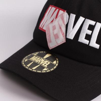 Marvel Ball Cap Patch Embroidered Logo Black Baseball Cap Hip Hop