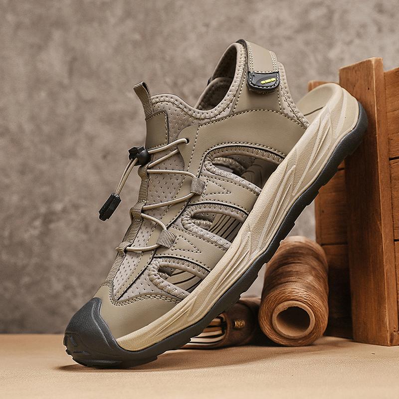 Summer Men's Beach Sandals Handmade Breathable Casual Shoes