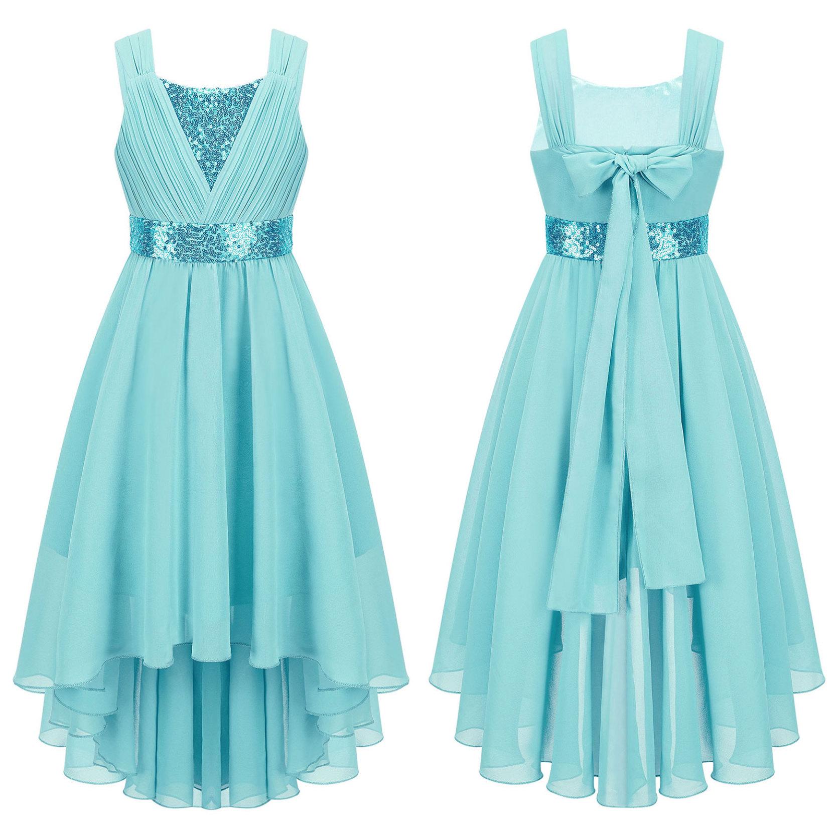 

Платье без рукавов для девочек, детское праздничное платье принцессы на свадьбу, вечернее платье подружки невесты, платье для первого причастия 5-6 Years