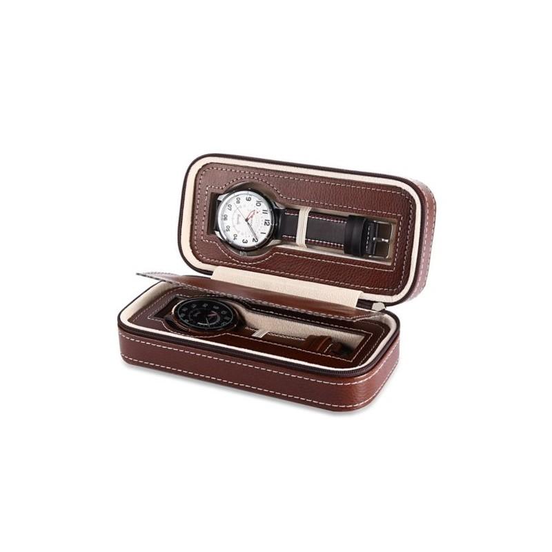 Chic 4/8 Slot Travel Watch Box Sleek Pu Leather Display Organizer For Vintage Watches