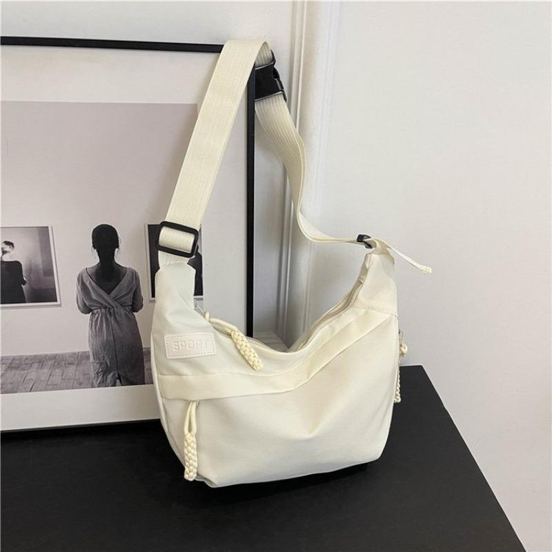 

Candy color nylon bag women s new large-capacity shoulder dumpling bag versatile messenger portable shoulder bag 0 белый