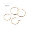 Women's Stainless Steel Big Circle round European and American Exaggerated Earrings