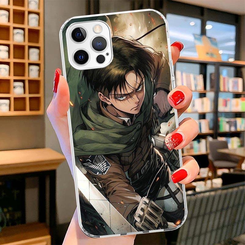 A-Attack on T-Titan Levi Cover Phone Case For iPhone 16 17 Air 15 14 Pro Max 16E Phone Case 13 Mini 12 11 7 SE 8 Print Pattern F