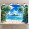 Summer Sunshine Beach Scene Photography Decoration Background Winter Backdrop Decorations For Photo Studio Photo Booth Christams Party