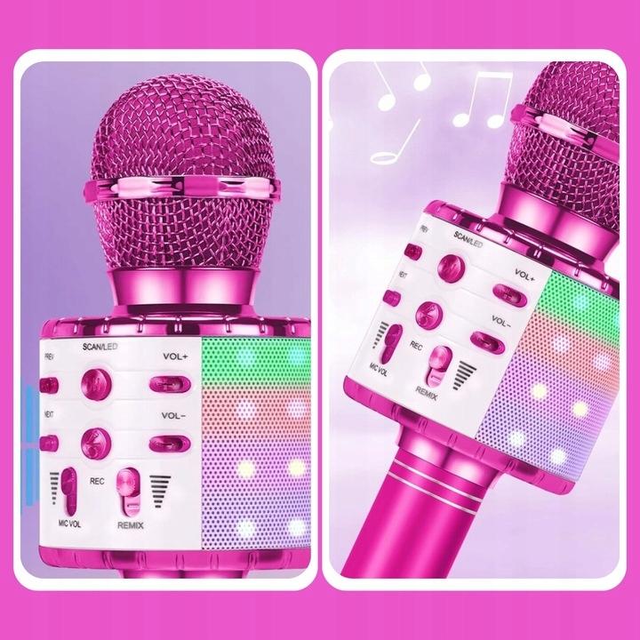 Mikrofon Karaoke Dla Dzieci Bezprzewodowy Głośnik Bluetooth Prezent Święta