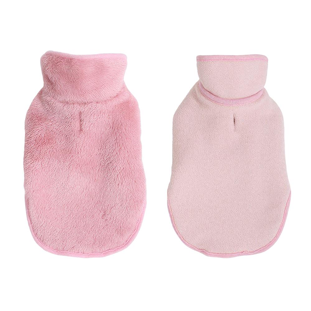 

Warm Dog Coat Adjustable Reversible Clothing Fleece Puppy Autumn Winter Vest Costume For Small Medium Dogs Chihuahua Yorkshire XS розовый