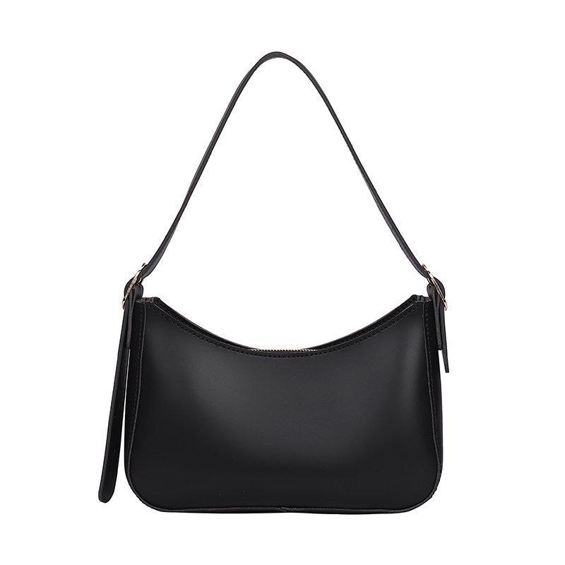 Trendy DIY Solid Color Single Shoulder Retro PU Women's Bag