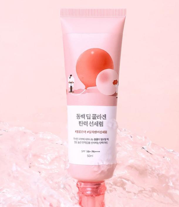 ROUND LAB Collagen Sun Serum SPF50+ – Camellia Firming & Hydrating (50ml)