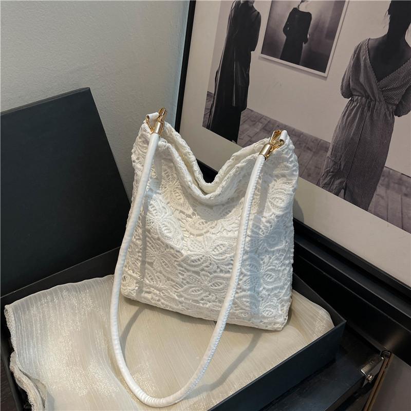 Literary style lace women's bag cute and beautiful college student shoulder underarm bag large capacity handbag tote bag