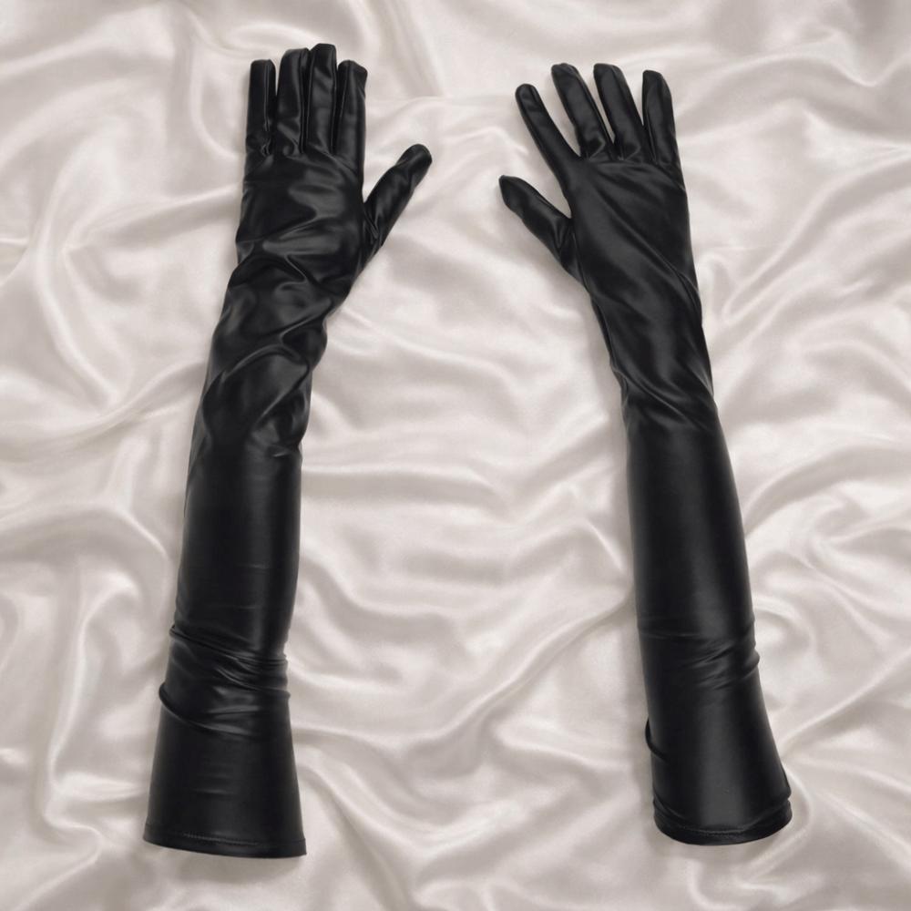 Hip-pop Clubwear Faux Costumes Accessory Cosplay Sexy Adult Fetish Long Latex Gloves