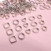 50pcs Silver Heart Hollow White K Loose Spacer Beads for Jewelry Making DIY Small Holes Necklace Bracelets Charms Accessories