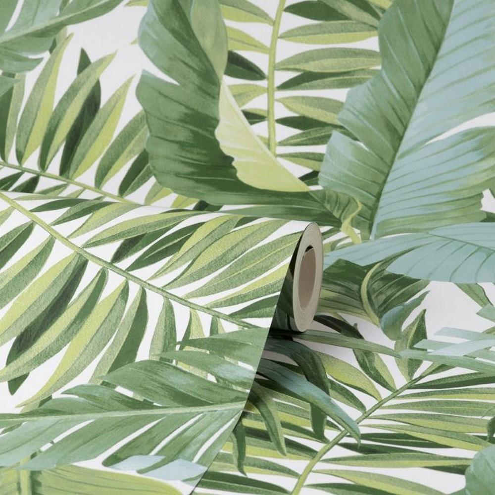 Fine Decor Maui Leaf Wallpaper