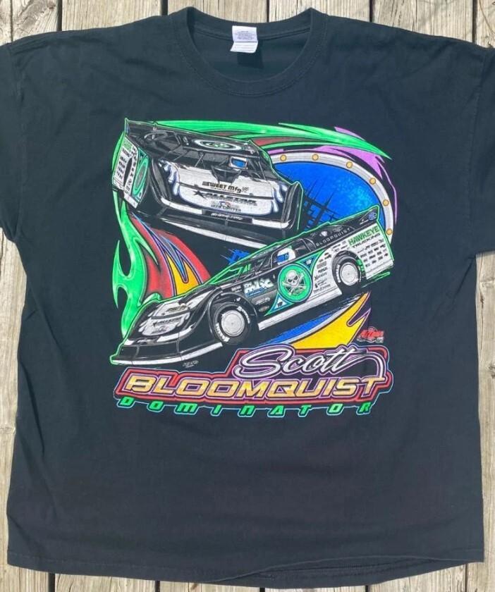 S128 - Vintage 90s Scott Bloomquist Dominator Racing T-Shirt, Scott Bloomquist Unisex T-Shirt S