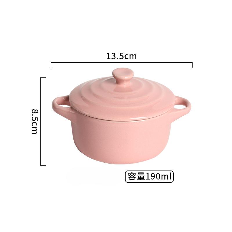 Water Separated Stewing Cup Light Luxury Ceramic Double Ear Stewing Pot with Lid Household Special Bowl