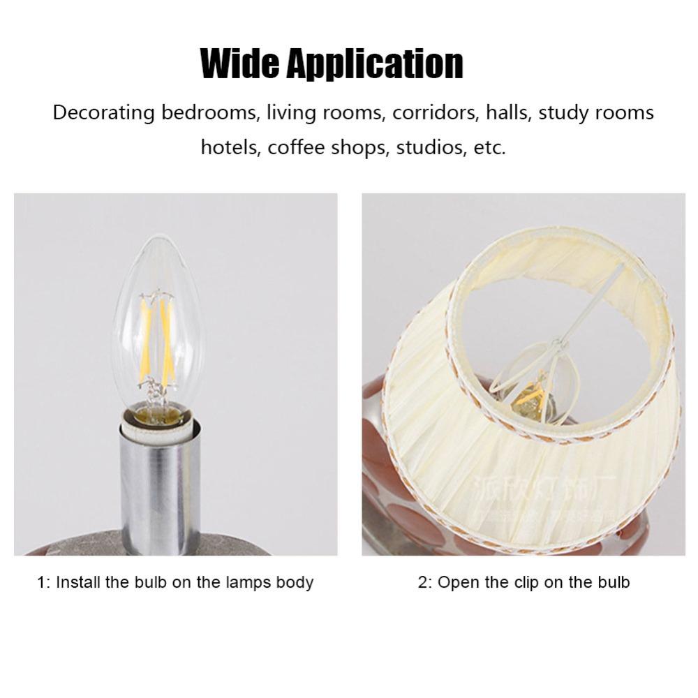 6PCS Cloth Fabric Lampshade Beige Color Pleated Lamp Shades Decorative Small Lamp Shade Table Lamps