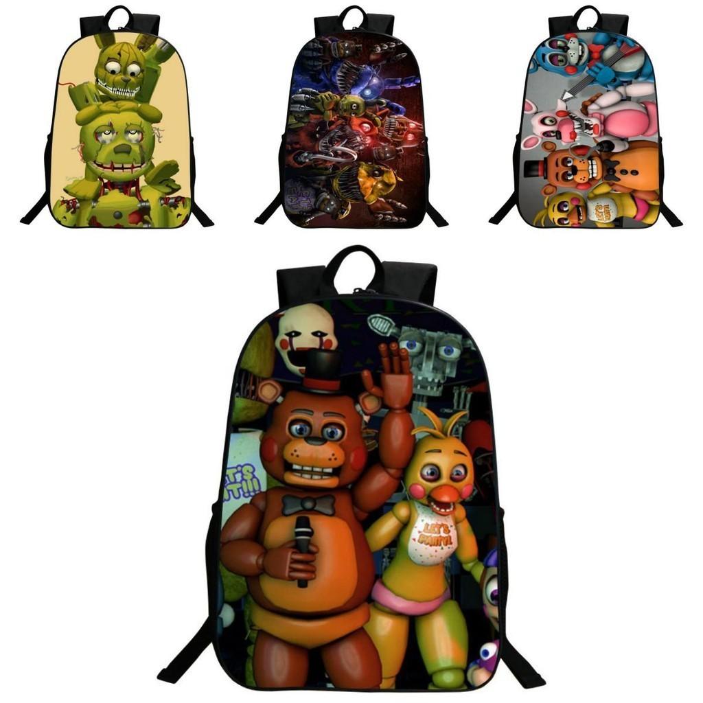 Vibrant Five Nights At Freddy's Backpack With Anime Pattern For Kids And Students