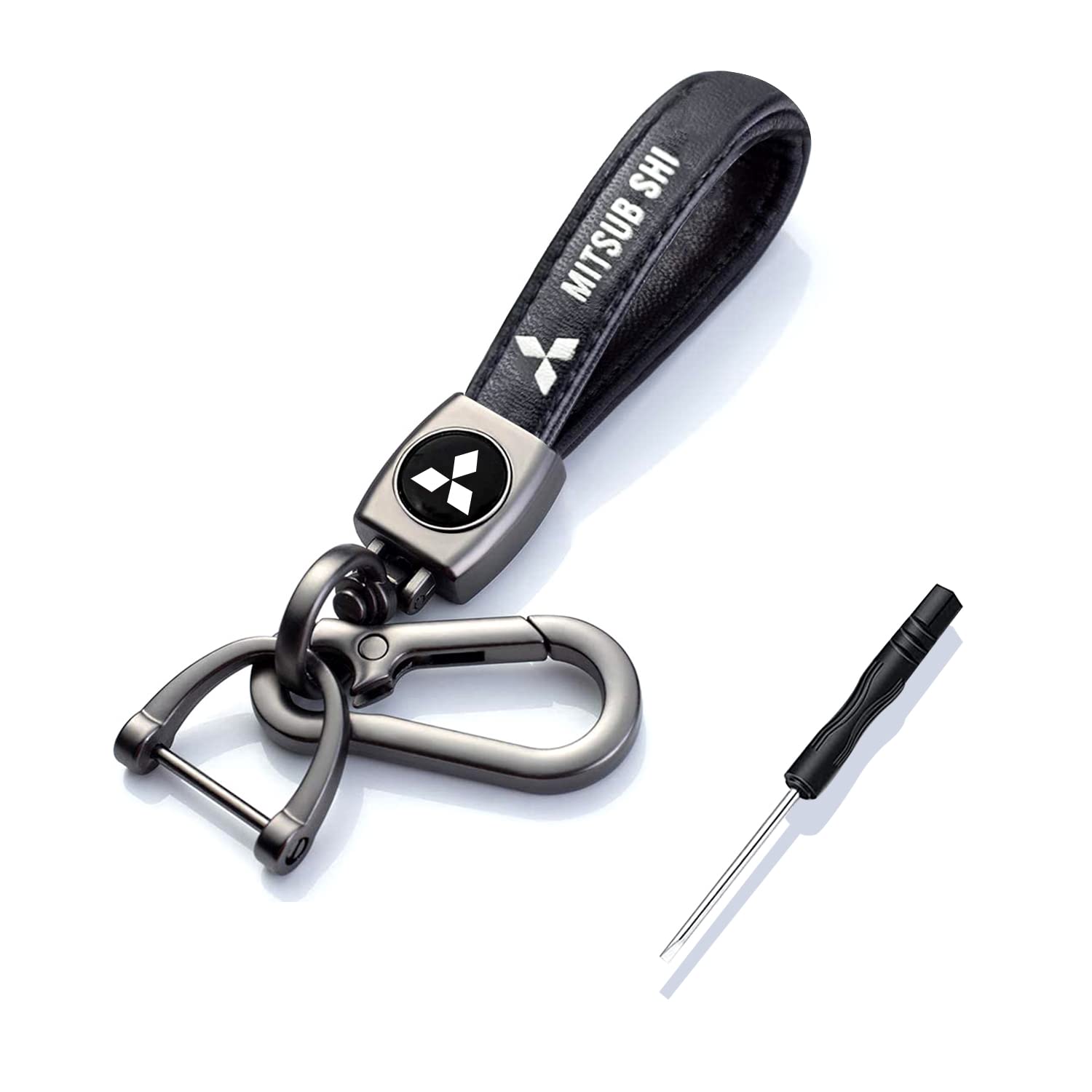 

[MONGAI] Car Keychain Genuine Leather Stylish (Mitsubishi) Normal