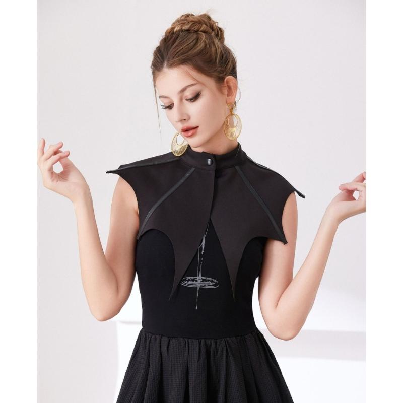 Gerüschte Ärmel Abnehmbarer Kragen Elegante Manschetten Dekorative Halsbekleidung für Damen Alltagskleidung und besondere Anlässe