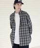 MODERMENT Build Oversized Check Shirt [Navy]
