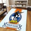Custom Name Bristol Rovers2 Flannel Pattern Square Carpet,Area Rug,Carpet Rug for Living Room Bedroom Sofa Playroom Decor,Non-slip Floor Mat