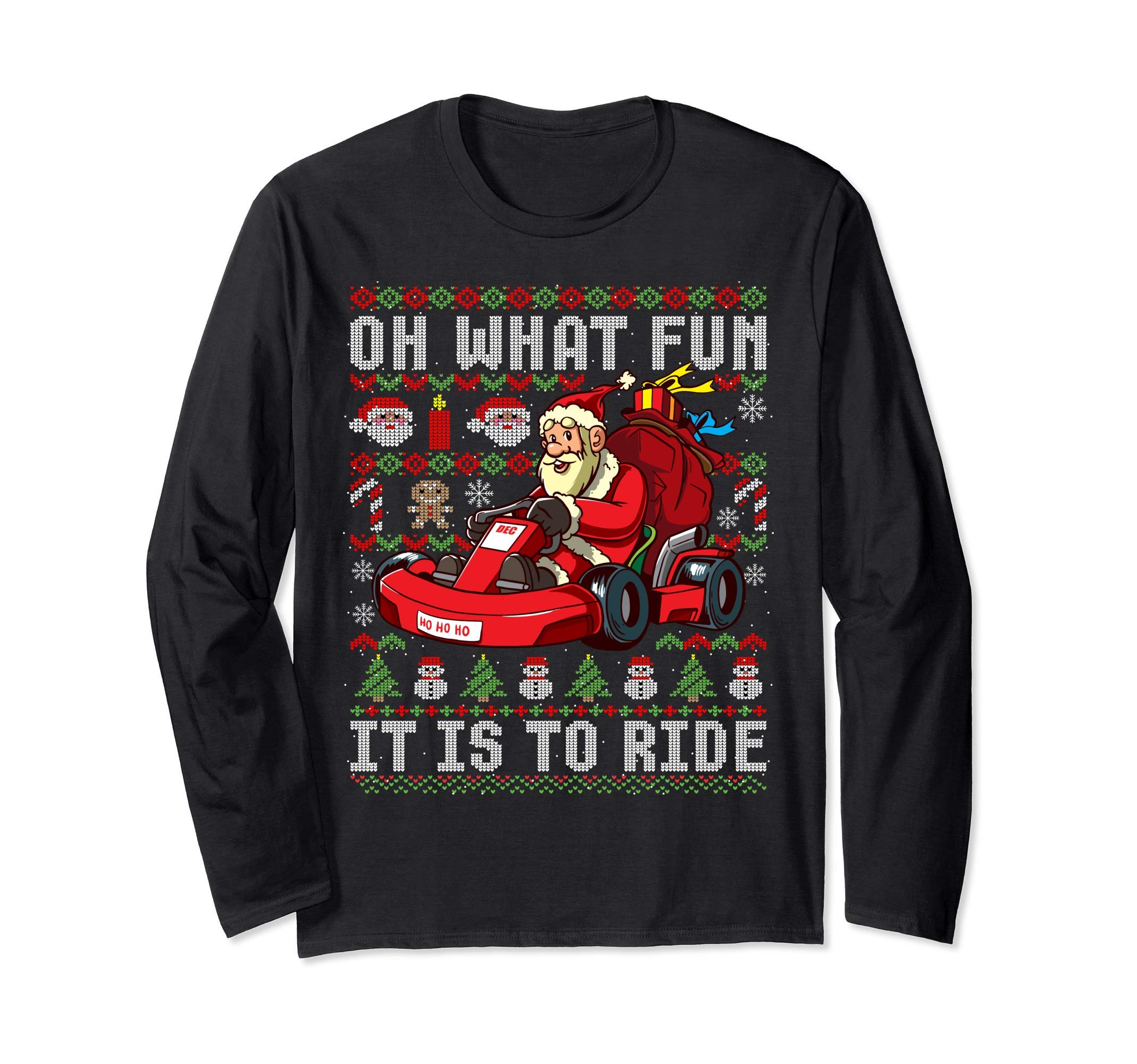 

Ugly Christmas Go Kart Christmas Present Long Sleeve T-Shirt чорний