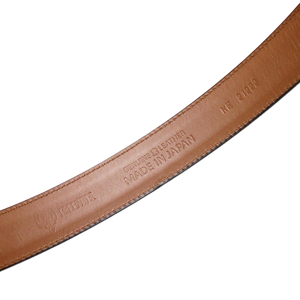 [KIETH] Smooth Leather Glass Finish Belt for Men, Dark Brown, Business, Adjustable Size, Over 50 Years of History and Craftsmanship, Made in Japan,