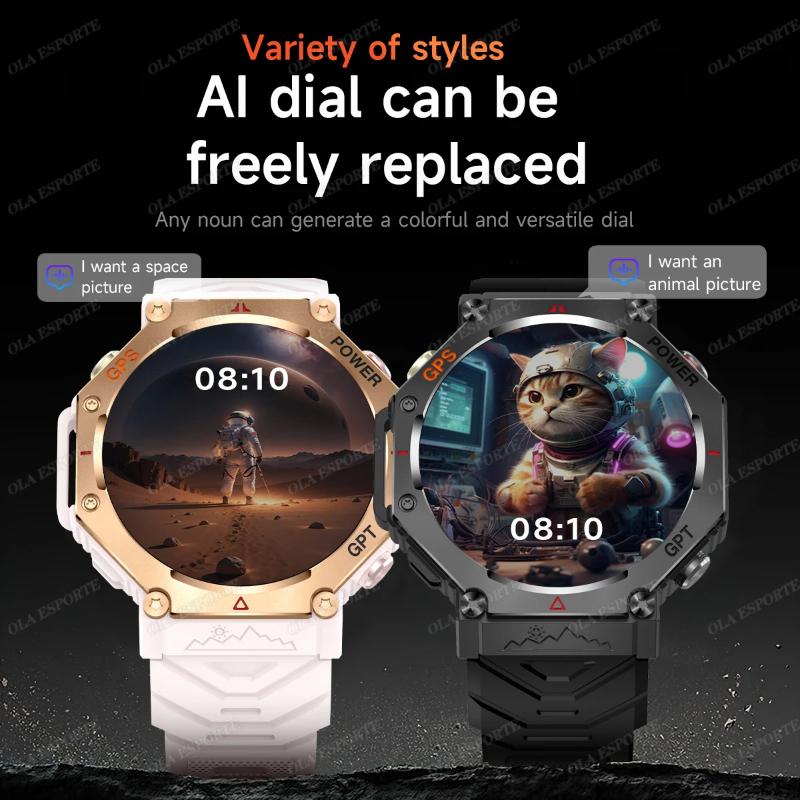 2025 New Swimming Smart Watch Watch IP69K Waterproof BT Call GPS Compass Amoled Military Sport Smartwatch Men Women for Xiaomi Huawei