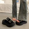 Fashion Cowboy Platform Sandals Women Summer Fashion 2025 Slingback Mid Heels Casual Beach Slippers Open Toe Flip Flops