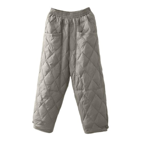 Γυναικείο χειμερινό παντελόνι ελαστική μέση με επένδυση χοντρό μονόχρωμο Χαλαρές απαλές ζεστές τσέπες ρόμβος υφή ρετρό casual γυναικείο φθινοπωρινό παντελόνι