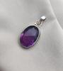 Natural Amethyst Cut Silver Pendant 925 Sterling Purple Gemstone Necklace Handmade February Birthstone Jewelry Gift for Her
