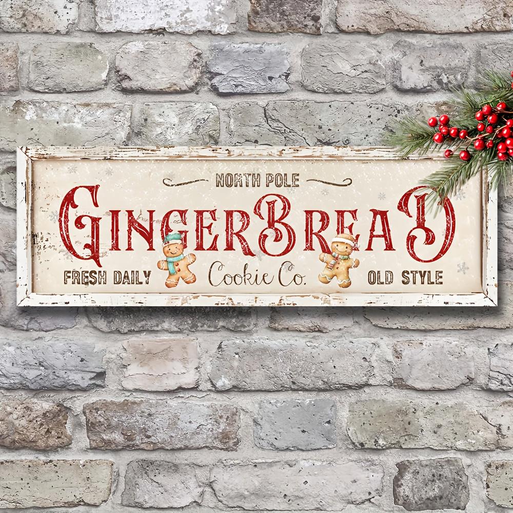 

Men s Gingerbread Bakery -12 X4 Retro Wooden Sign | Perfect Choice for Christmas and Winter Decoration | HD Printing |