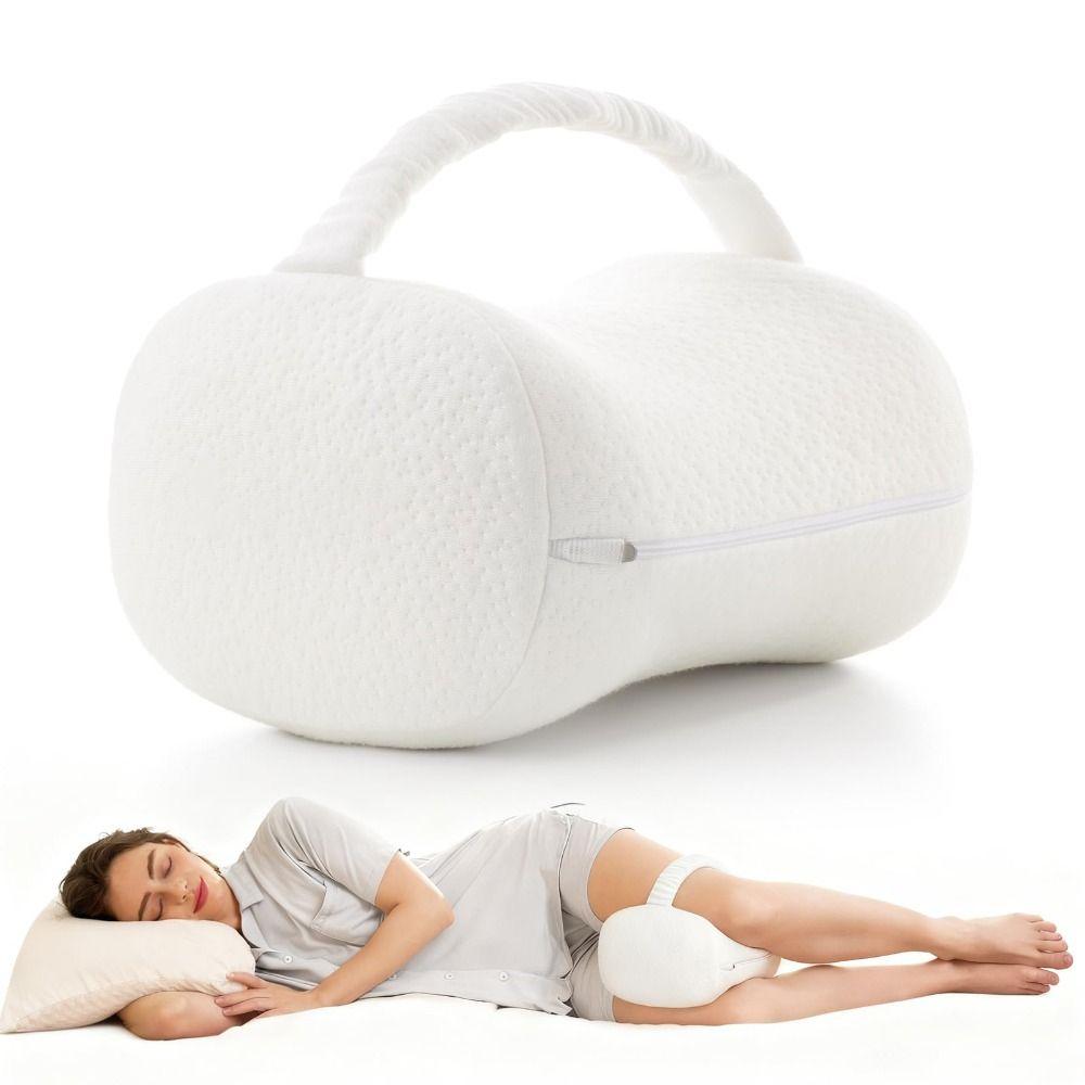 Memory Foam Knee Pillow for Side Sleepers Ergonomic Orthopedic Leg Pillow Therapeutic Soft Pregnancy Pillow Back Pain Relief