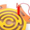 Wooden Magnetic Maze Educational Intellectual Kids Toy Puzzle Game Pen Gift #Yellow Fish
