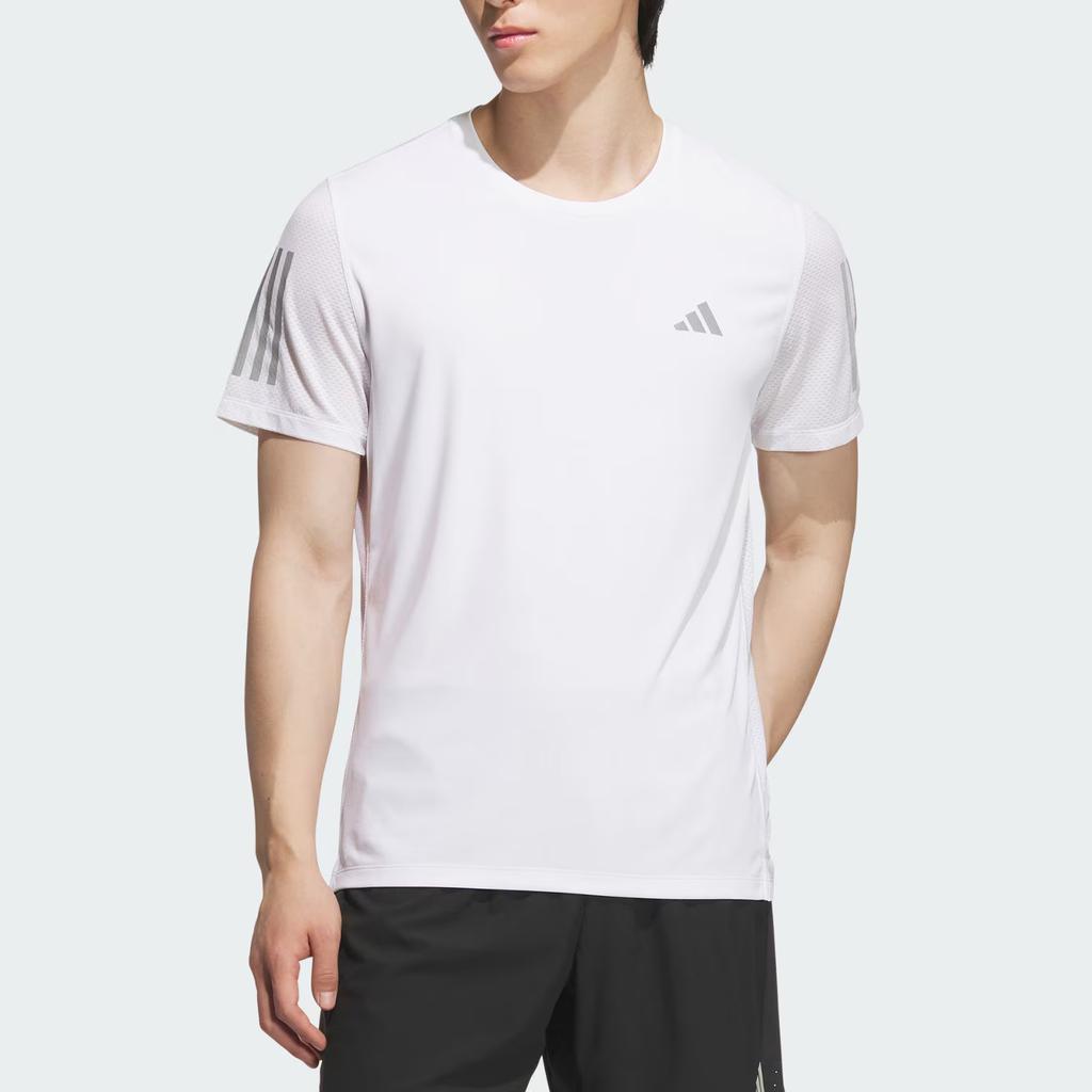 Adidas Own The Run Climacool Cooler Running Quick-Dry Breathable T-Shirt Men Tops White Dark-Silver-Gray JY6981