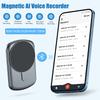 Gravador de Voz Digital Magnético 8-128GB Portátil Ativado por Voz Ditafone de Som Dispositivo de Gravação para IOS Android Reunião de Negócios