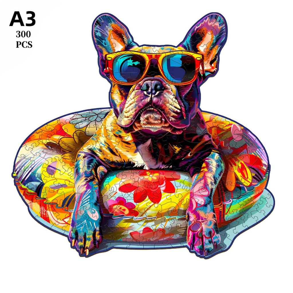 Irregular Puppy Animal Wooden Puzzle for Adult Children Gift Brain Teaser Game Fantasy Dog Christmas Present Box Puzzles Toys