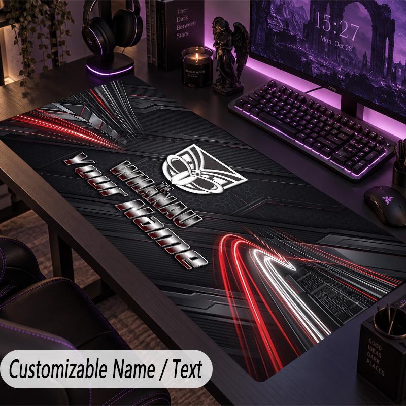 Large Mouse PadWigan Warriors Custom Name Text Personalized Desk Mat Non Slip Gaming Pad
