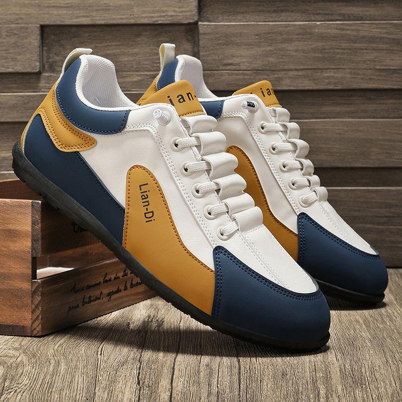 2025 autumn new versatile low-top men's casual shoes youth fashion leather shoes sports trend men's shoes