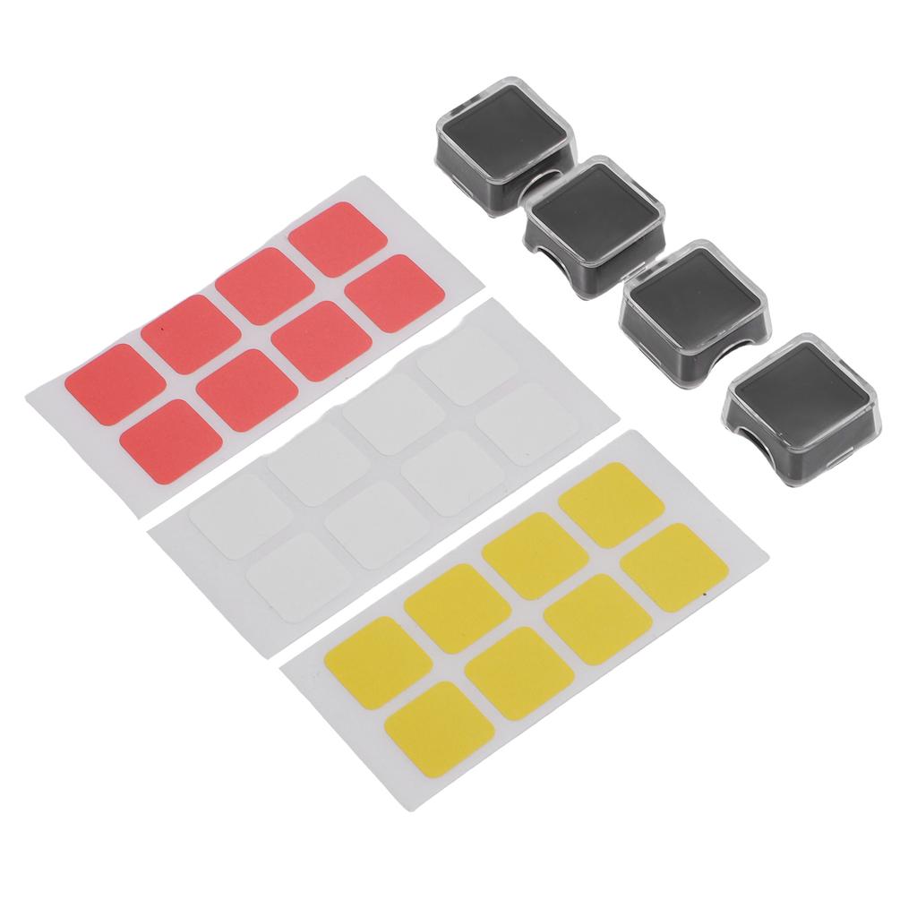 4PCS Double Layer Keycaps with Transparent Cover Removable Stickers ABS Mechanical Keyboard Replacement Keycaps