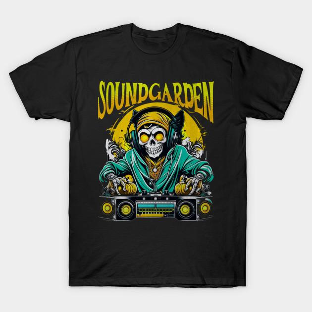 

Men Black Print T-shirt Soundgarden No-Cut Transfer Paper Print Cotton Tshirt S чорний
